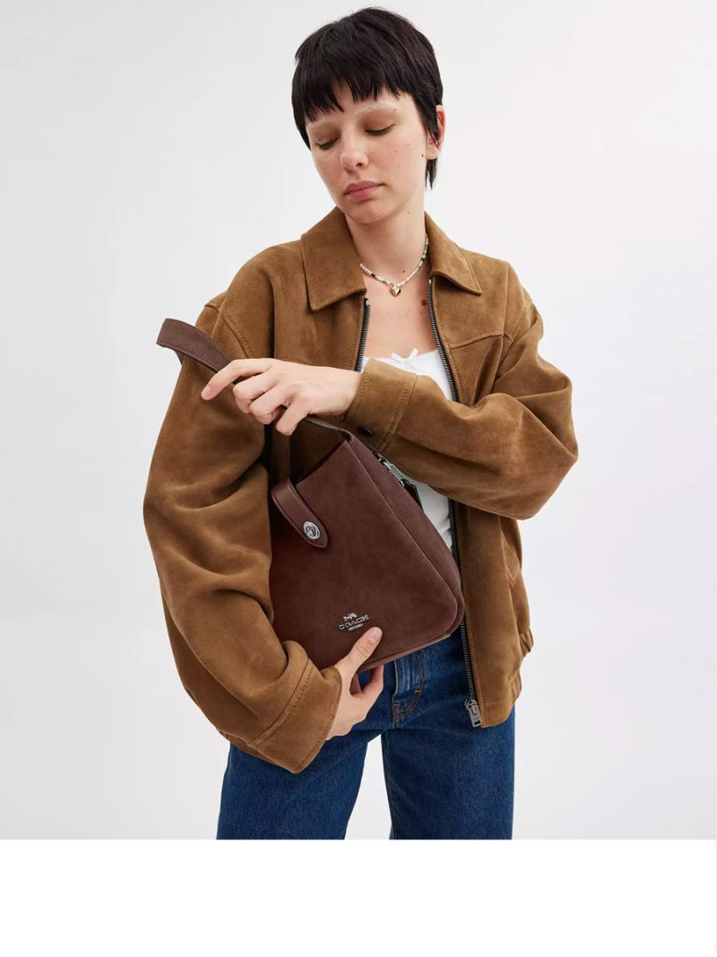 COACH Hadley Convertible Crossbody Bag In Suede - Image 4