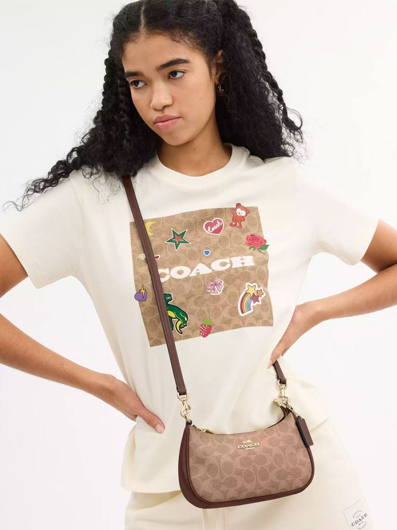 COACH Teri Mini Crossbody Bag In Signature Canvas - Image 3