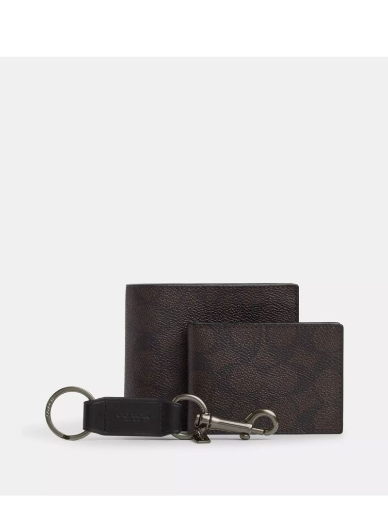 COACH Boxed 3 In 1 Wallet Gift Set In Signature Canvas - Image 2