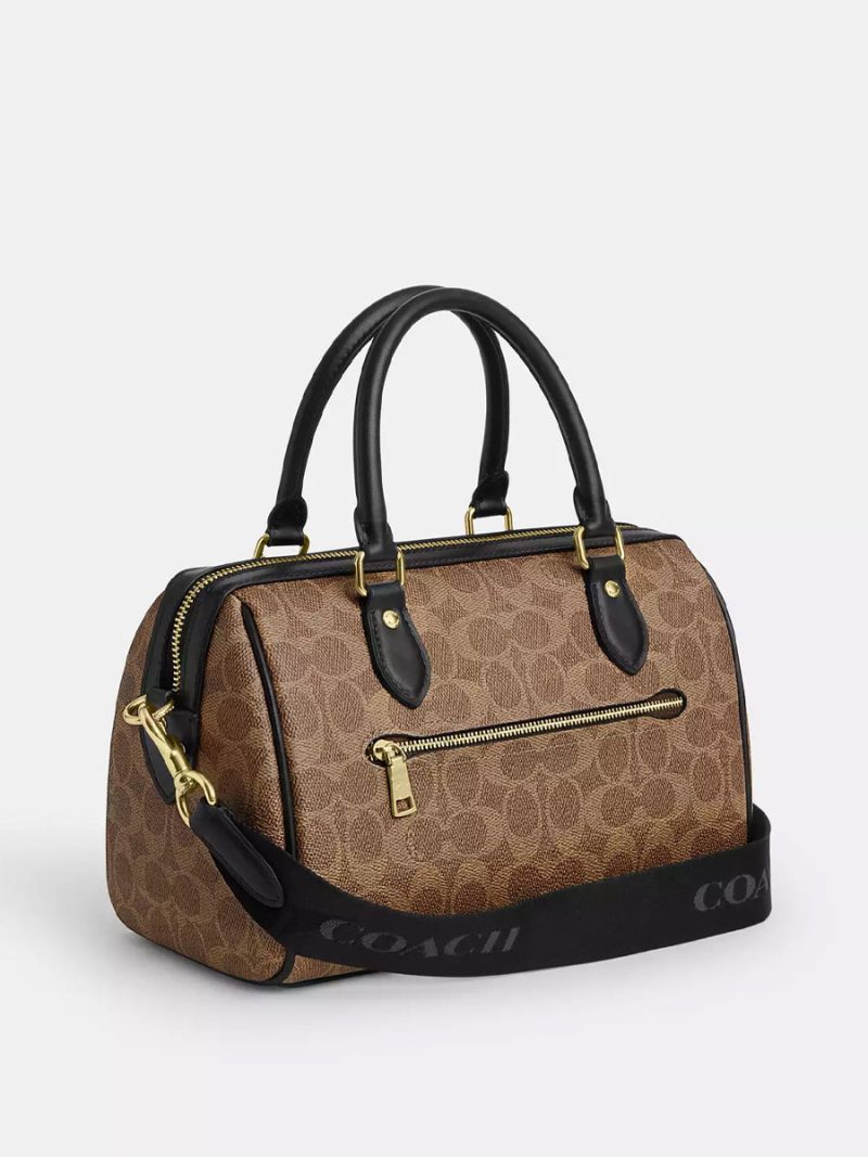 COACH Rowan Satchel Bag In Signature Canvas - Image 3