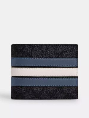 COACH 3 In 1 Wallet In Signature Canvas With Varsity Stripe