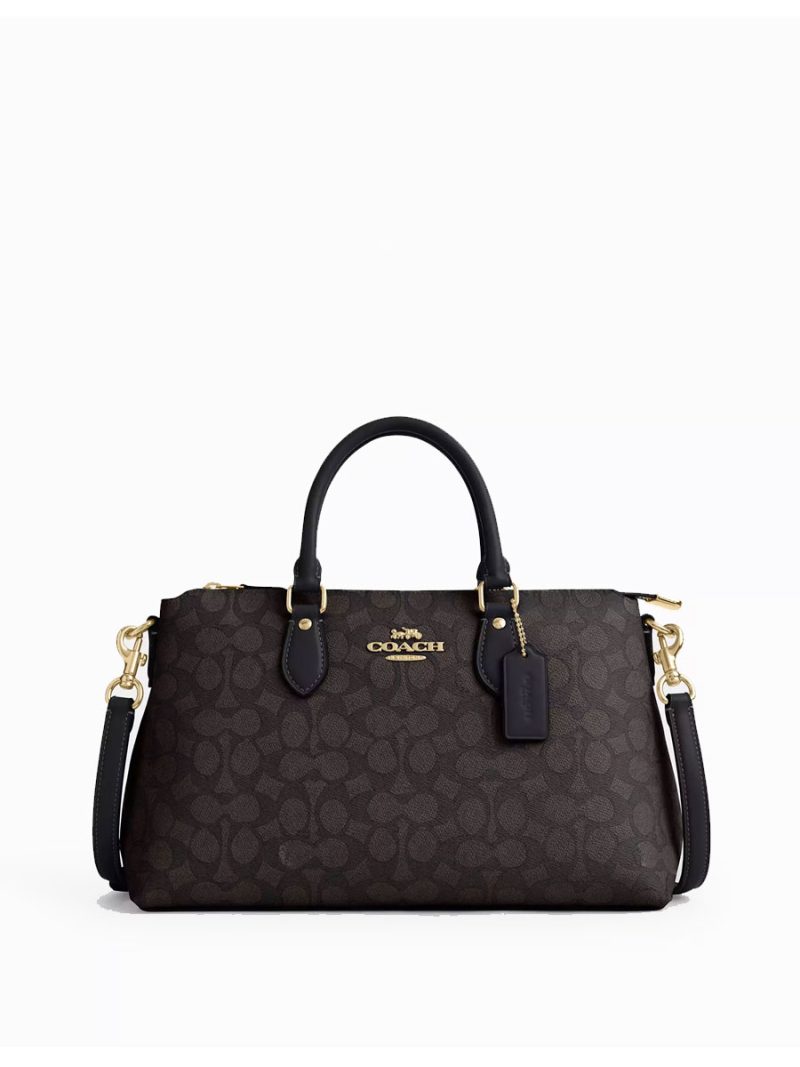COACH Georgia Satchel Bag In Signature Canvas