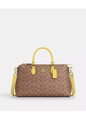 COACH Georgia Satchel Bag In Signature Canvas