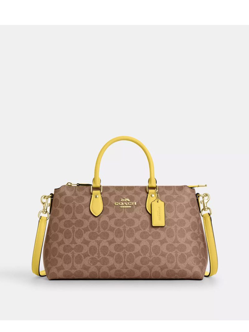 COACH Georgia Satchel Bag In Signature Canvas