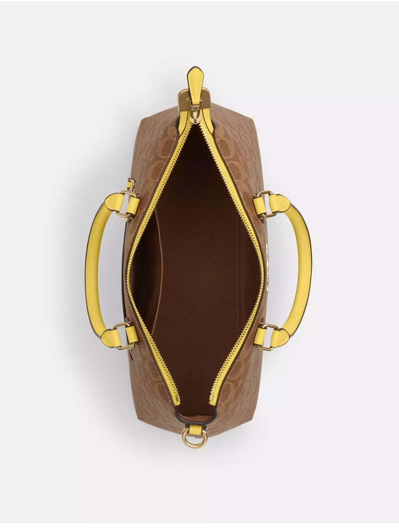 COACH Georgia Satchel Bag In Signature Canvas - Image 3