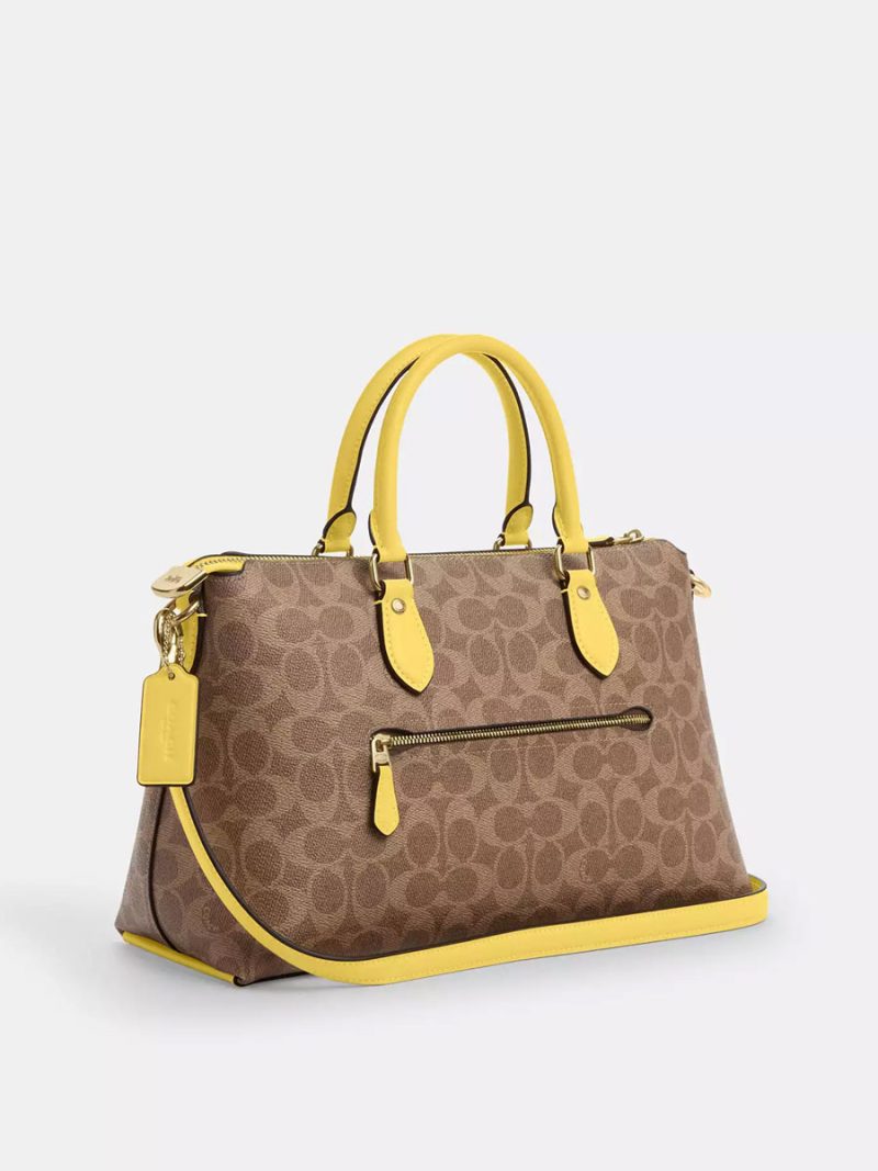 COACH Georgia Satchel Bag In Signature Canvas - Image 4