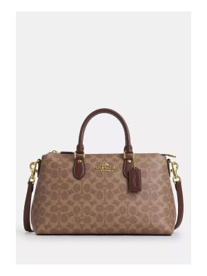 COACH Georgia Satchel Bag In Signature Canvas