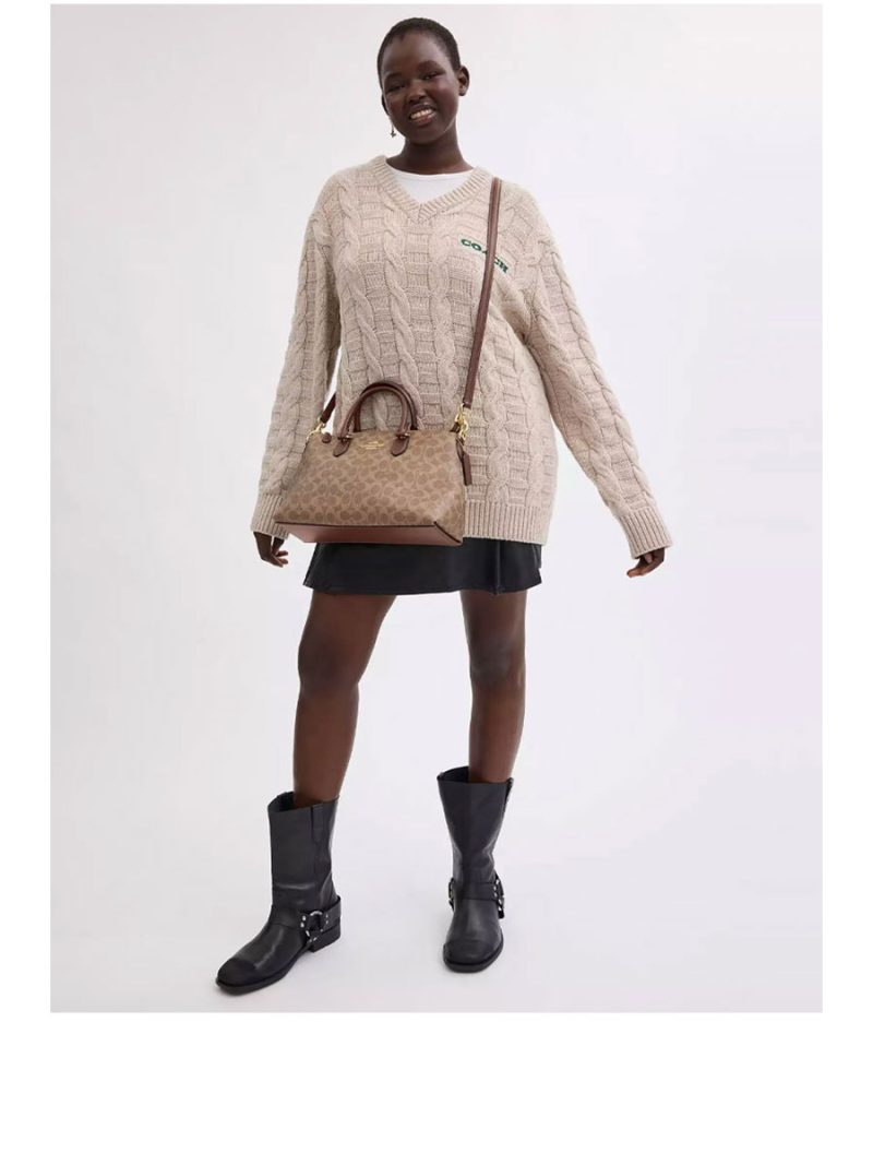 COACH Georgia Satchel Bag In Signature Canvas - Image 5