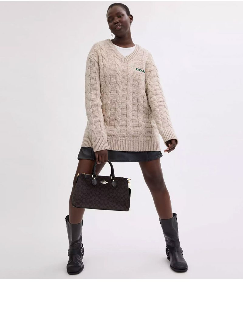 COACH Georgia Satchel Bag In Signature Canvas - Image 5
