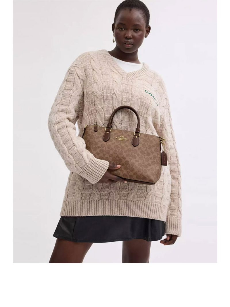 COACH Georgia Satchel Bag In Signature Canvas - Image 4