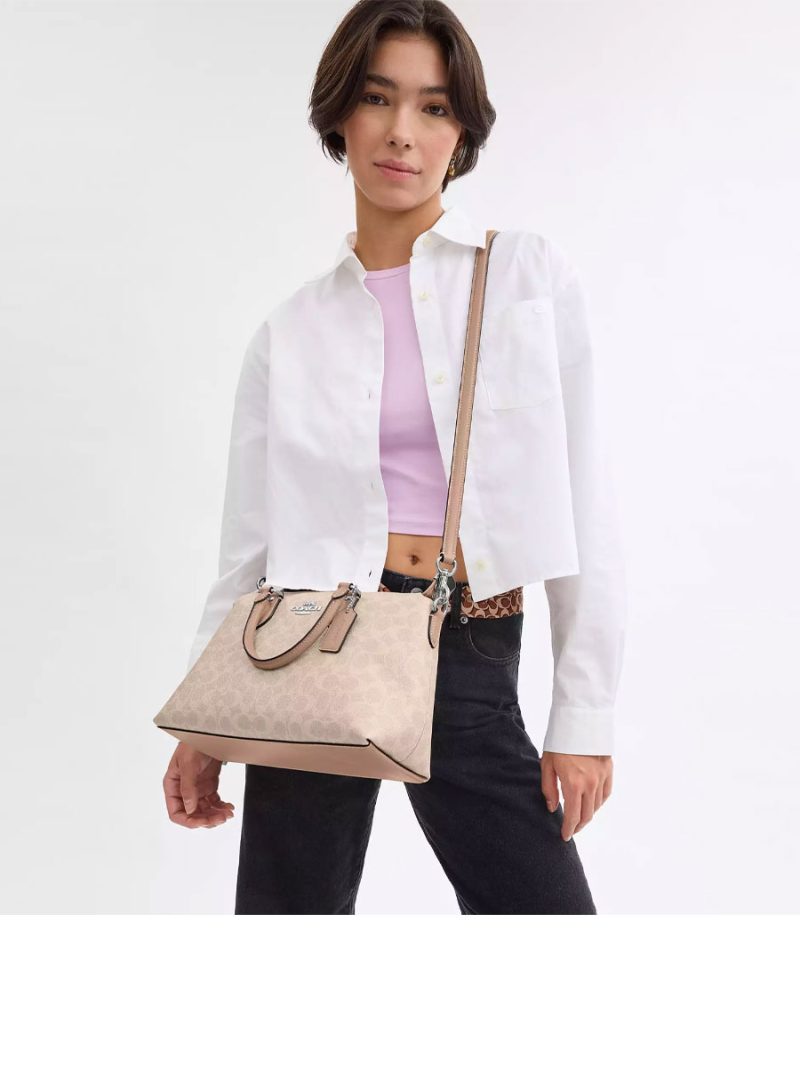 COACH Georgia Satchel Bag In Signature Canvas - Image 4