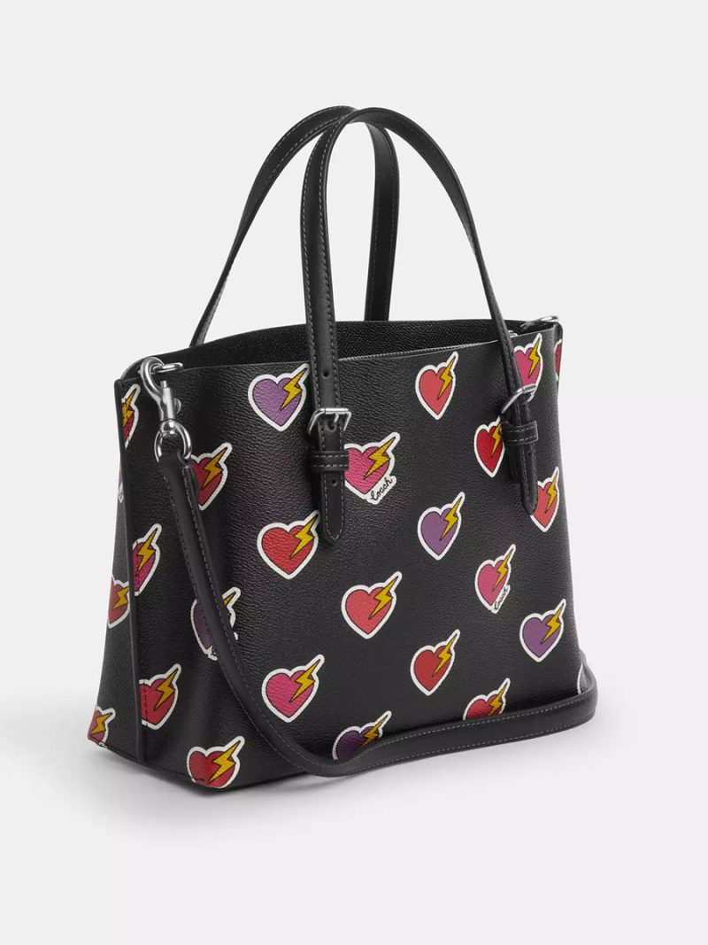 COACH Mollie Tote Bag 25 With Heart Bolt Print - Image 3