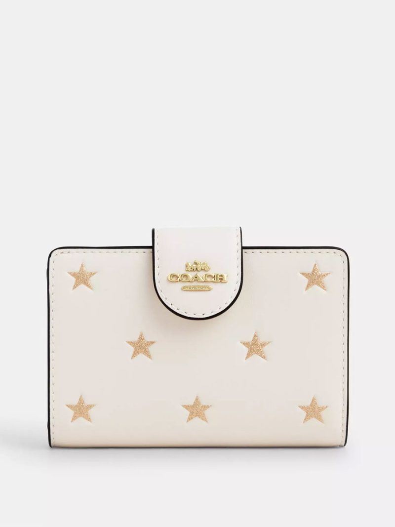 COACH Medium Corner Zip Wallet With Star Print