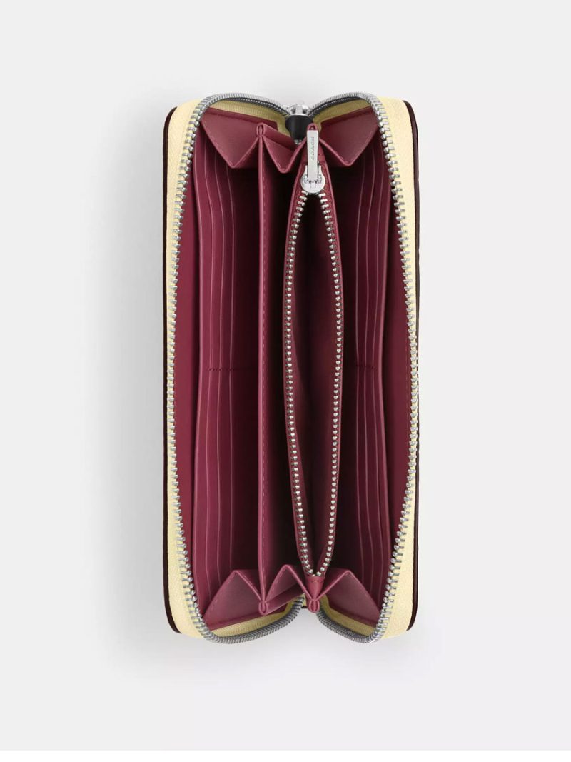 COACH Long Zip Around Wallet In Signature Canvas - Image 3