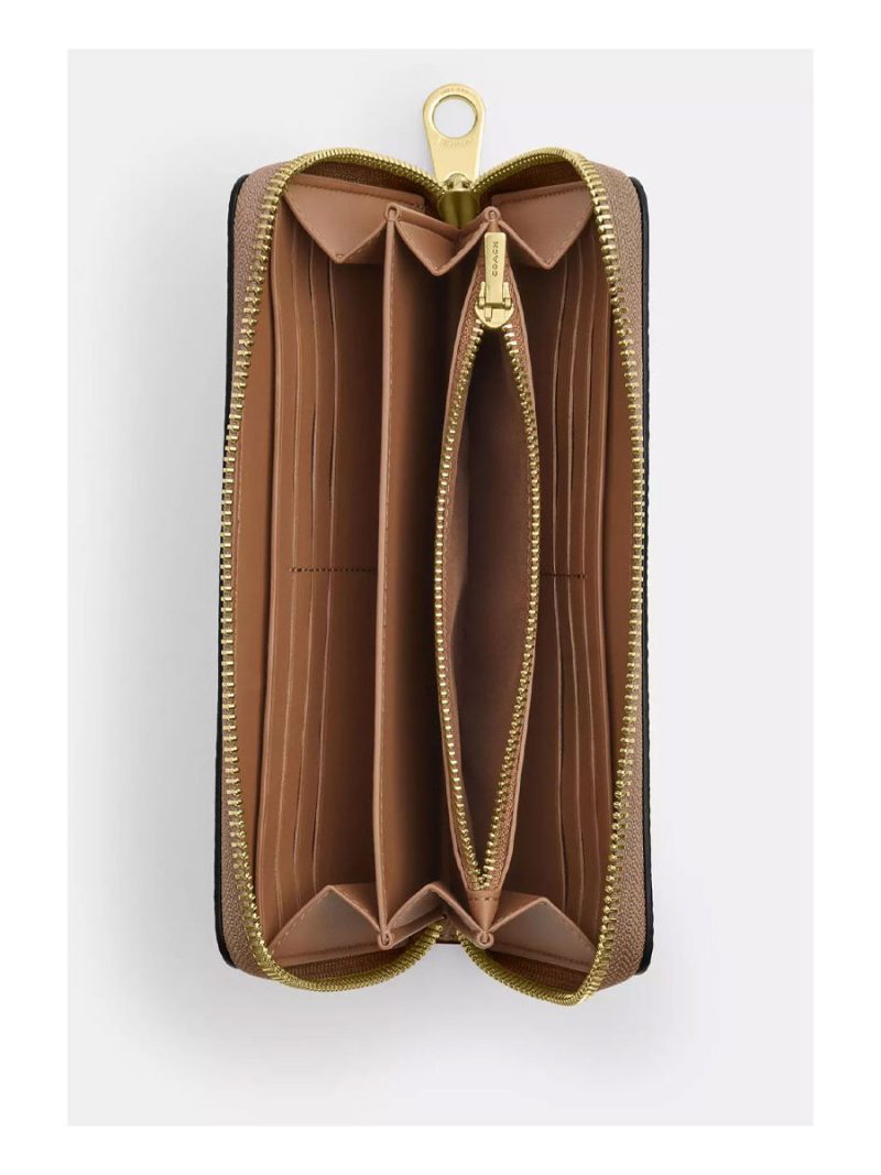 COACH Long Zip Around Wallet In Signature Canvas - Image 3