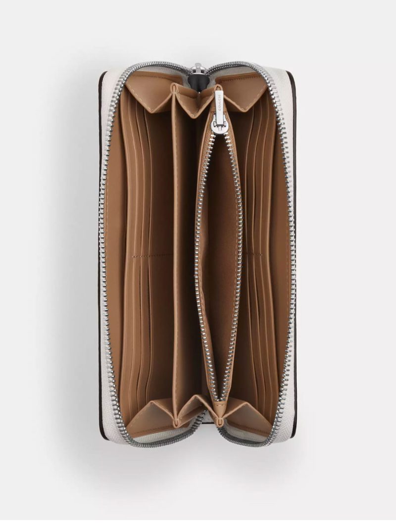 COACH Long Zip Around Wallet In Signature Canvas - Image 3