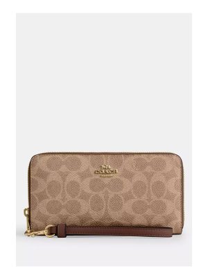 COACH Long Zip Around Wallet In Signature Canvas