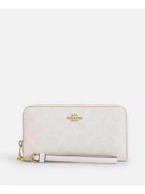 COACH Long Zip Around Wallet In Signature Canvas