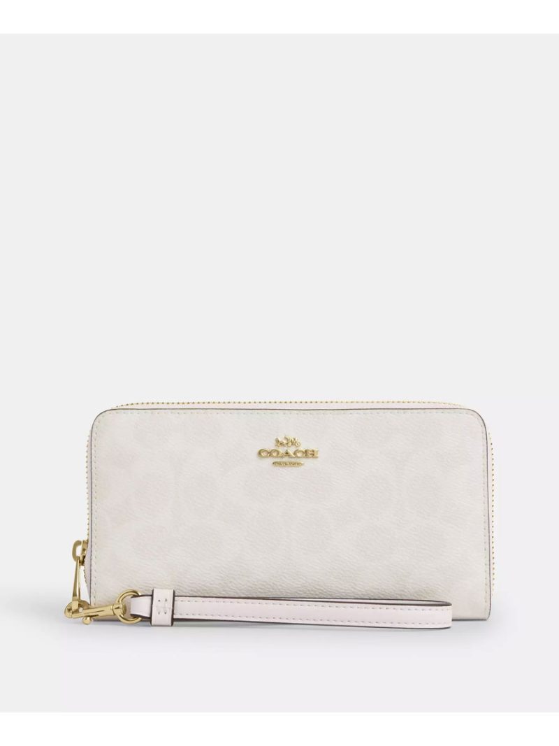 COACH Long Zip Around Wallet In Signature Canvas