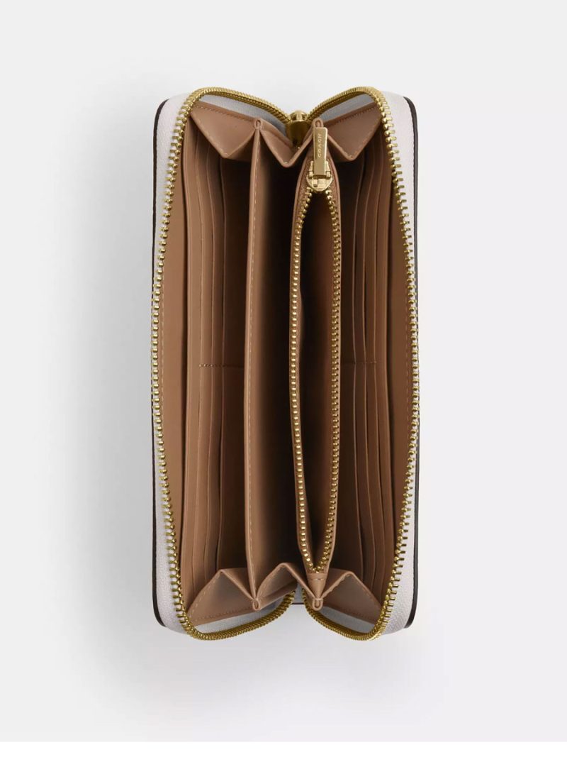 COACH Long Zip Around Wallet In Signature Canvas - Image 3