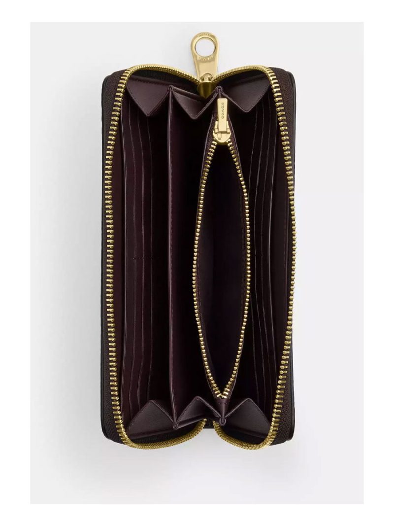 COACH Long Zip Around Wallet In Signature Canvas - Image 2