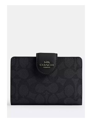 COACH Medium Corner Zip Wallet In Signature Canvas