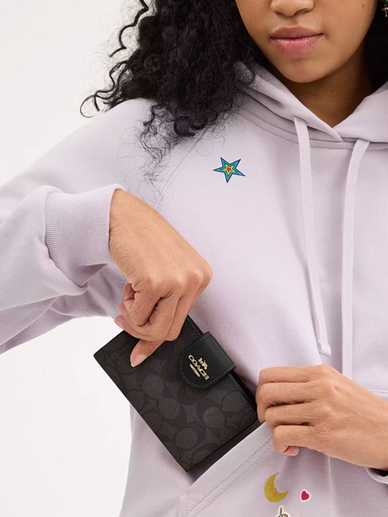 COACH Medium Corner Zip Wallet In Signature Canvas - Image 3