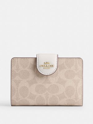 COACH Medium Corner Zip Wallet In Signature Canvas