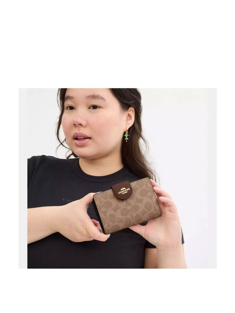 COACH Medium Corner Zip Wallet In Signature Canvas - Image 3