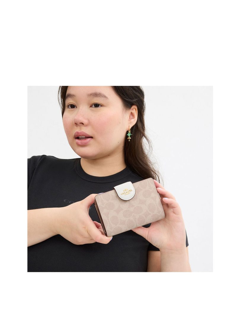 COACH Medium Corner Zip Wallet In Signature Canvas - Image 3