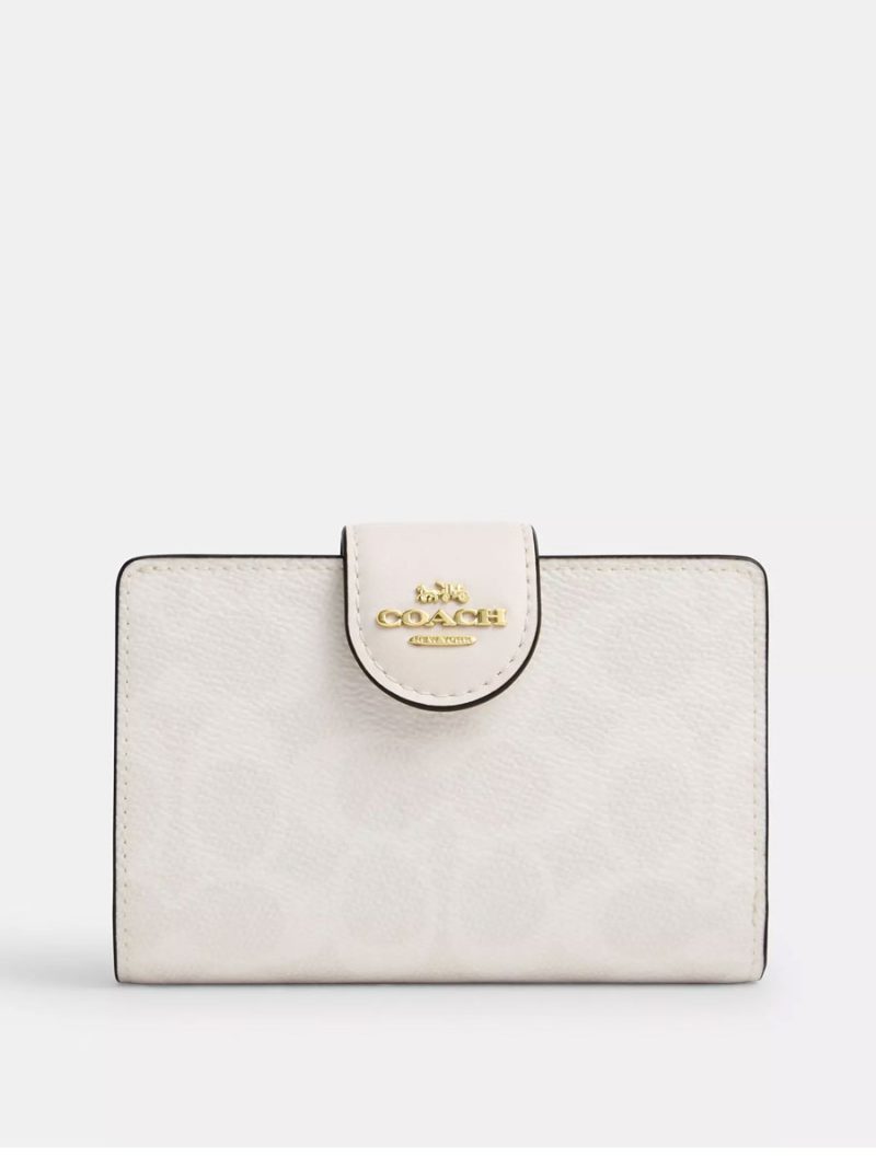 COACH Medium Corner Zip Wallet In Signature Canvas