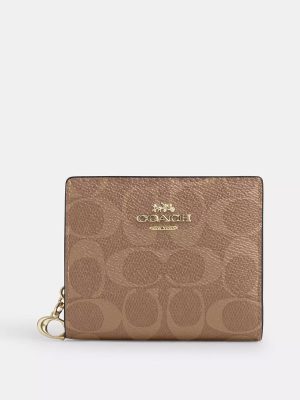 COACH Snap Wallet In Signature Canvas