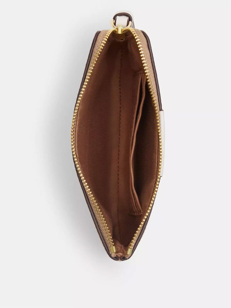 COACH Corner Zip Wristlet In Signature Canvas With Stripe - Image 2