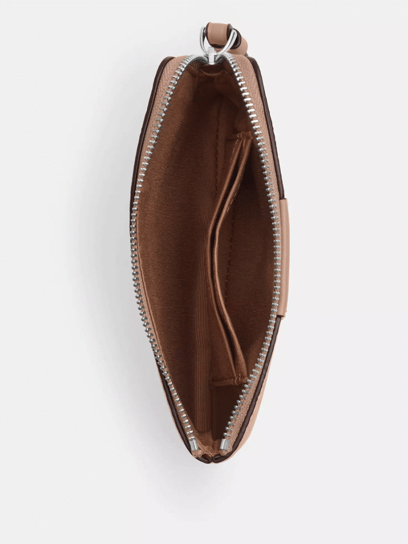 COACH Corner Zip Wristlet In Signature Canvas With Stripe - Image 2