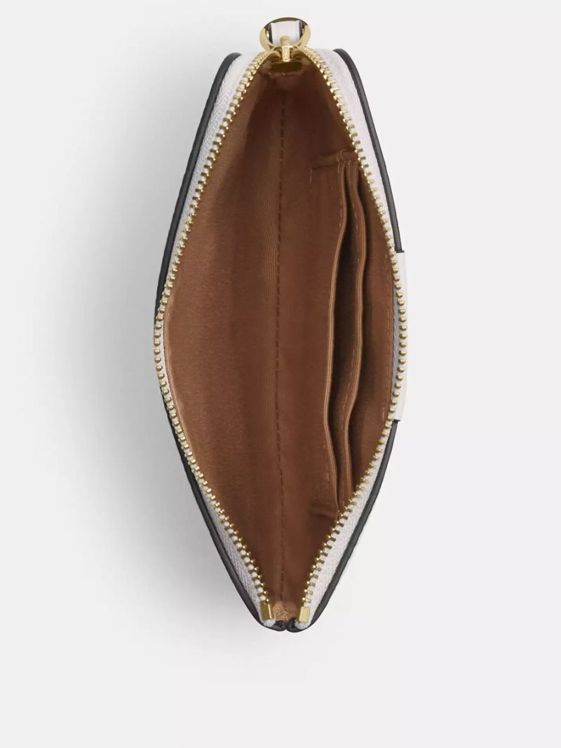 COACH Corner Zip Wristlet In Signature Canvas With Stripe - Image 2