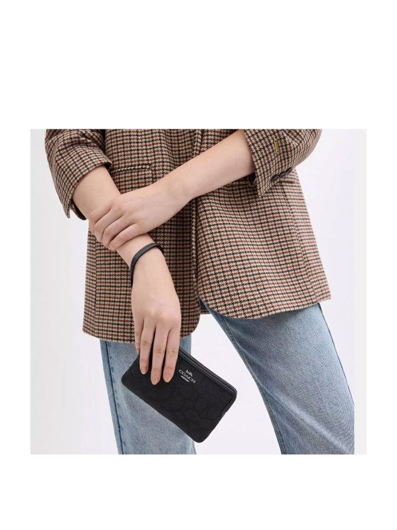 COACH Corner Zip Wristlet In Signature Jacquard - Image 3