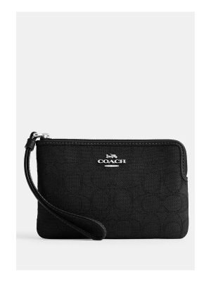 COACH Corner Zip Wristlet In Signature Jacquard