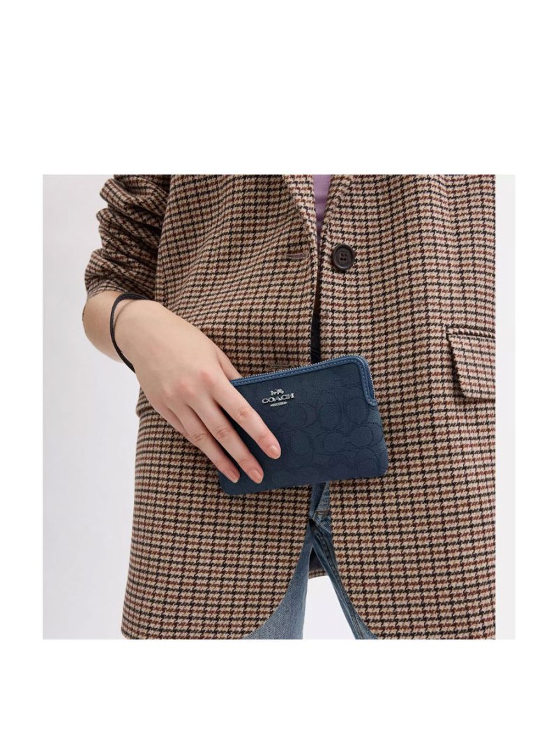 COACH Corner Zip Wristlet In Signature Jacquard - Image 3