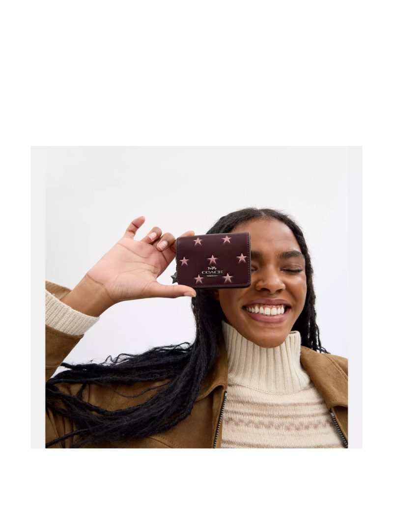 COACH Boxed Mini Wallet On A Chain With Star Print - Image 6