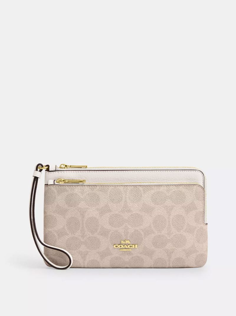 COACH Double Zip Wallet In Signature Canvas