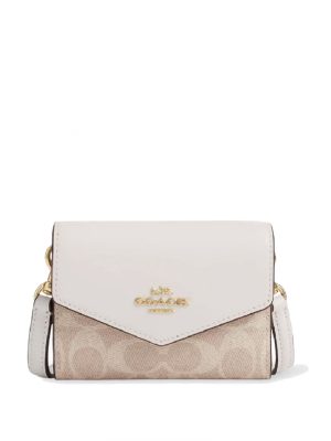 COACH Mini Envelope Wallet With Strap In Signature Canvas