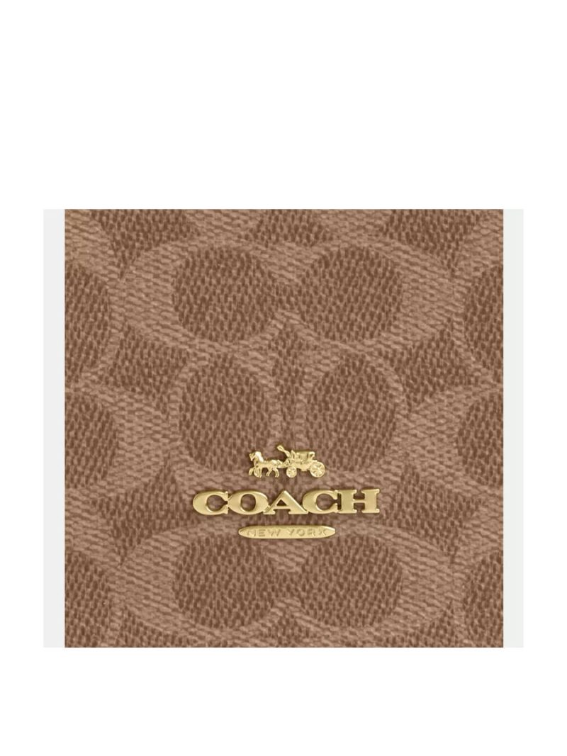 COACH Boxed Mini Tote Bag And Mirror Bag Charm Set In Signature Canvas - Image 5