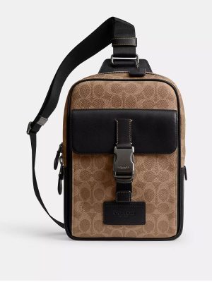 COACH Track Pack In Signature Canvas