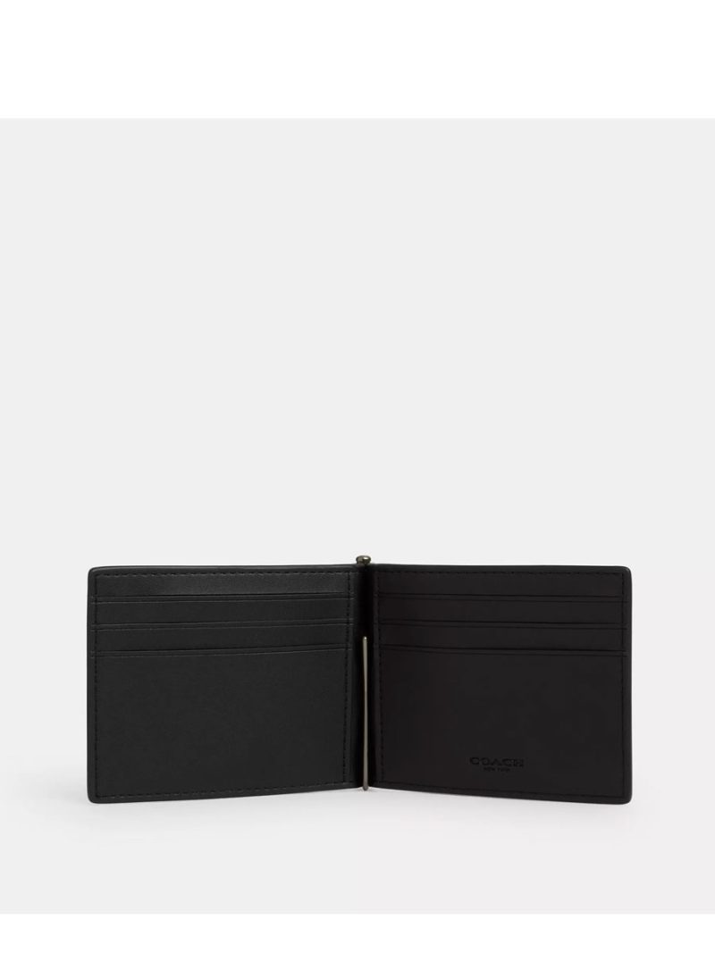 COACH Slim Money Clip Billfold Wallet In Signature Canvas - Image 2