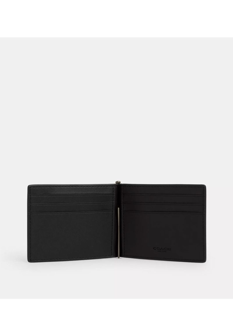 COACH Slim Money Clip Billfold Wallet In Signature Canvas - Image 2