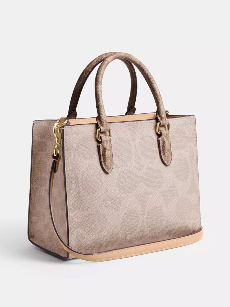 COACH Maggie Small Tote Bag In Blocked Signature Canvas - Image 3