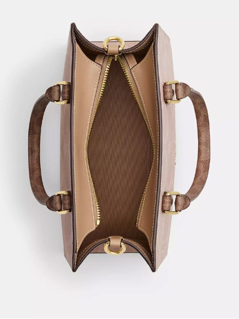 COACH Maggie Small Tote Bag In Blocked Signature Canvas - Image 2