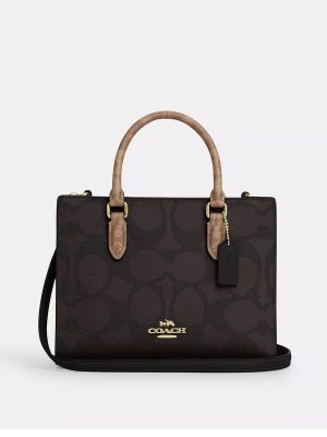 COACH Maggie Small Tote Bag In Blocked Signature Canvas