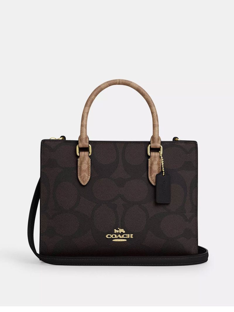 COACH Maggie Small Tote Bag In Blocked Signature Canvas