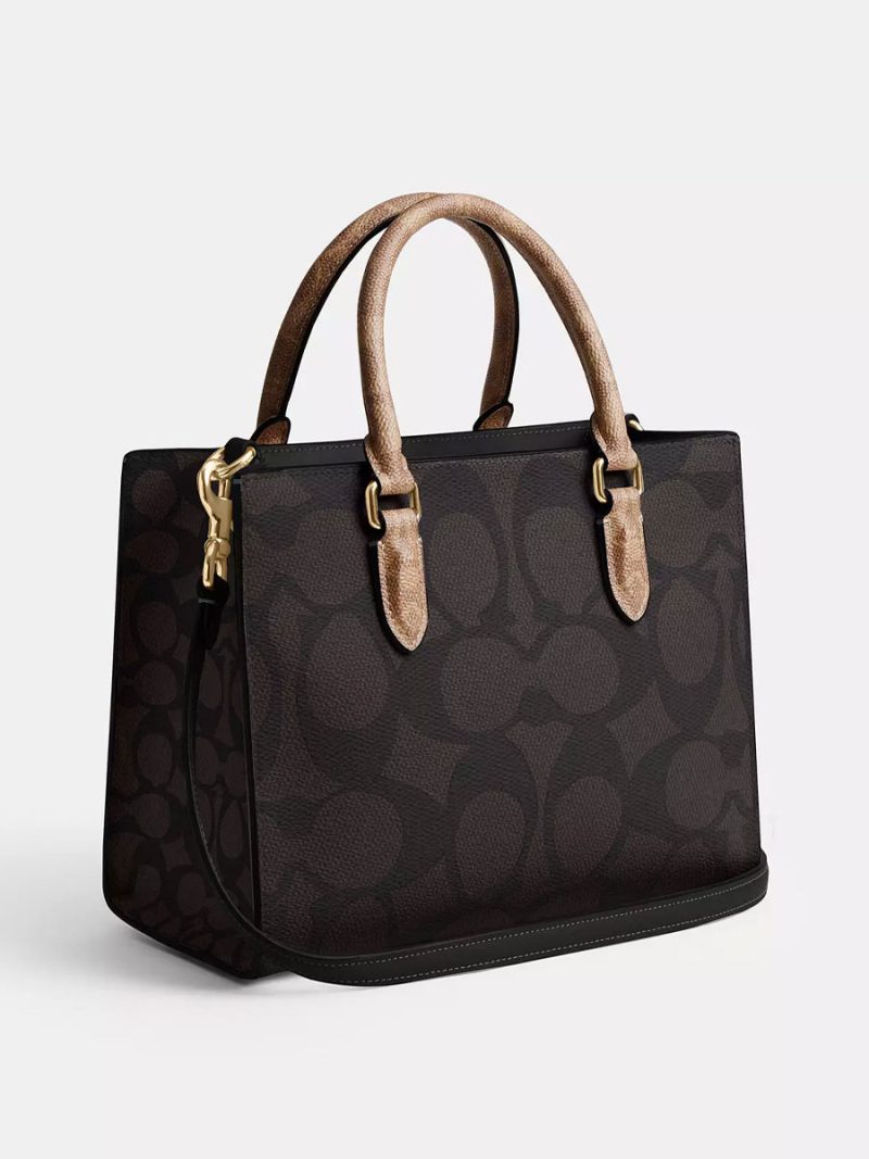 COACH Maggie Small Tote Bag In Blocked Signature Canvas - Image 3